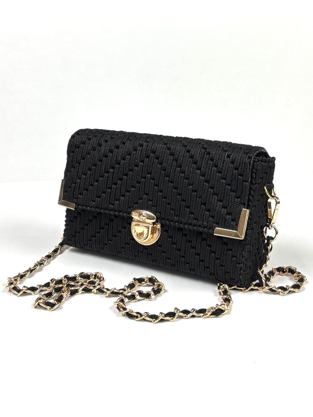 Elegant Hand Woven Black Purse/Bag